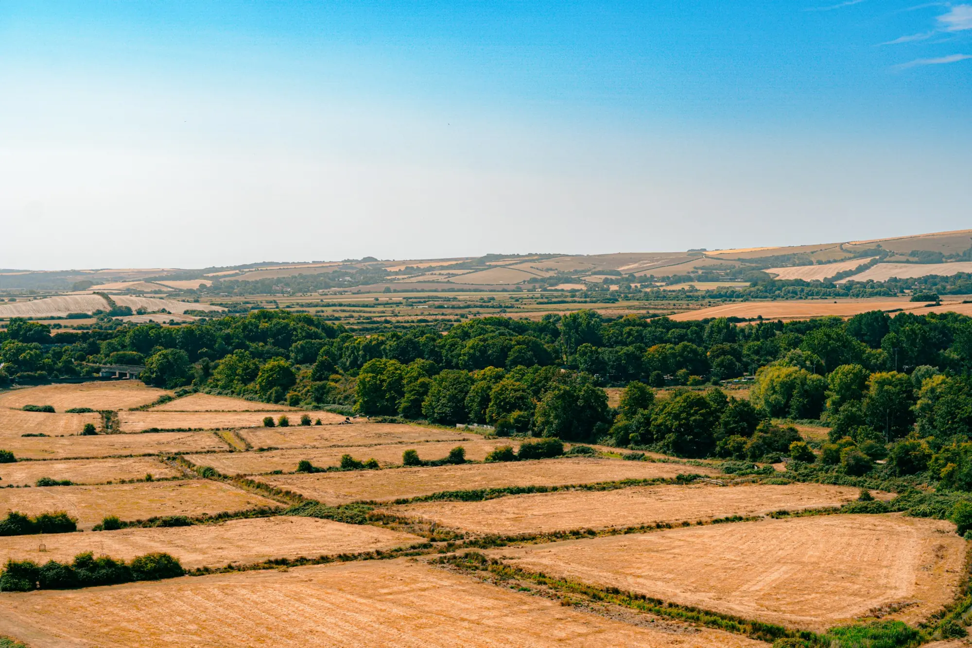 Drone orthomosaic field map of Gloucestershire farmland